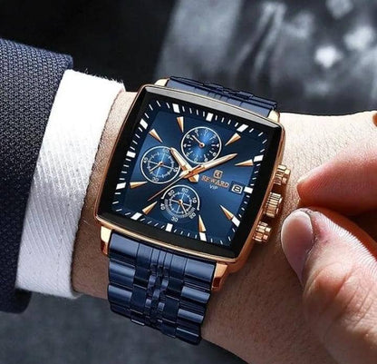 Montre Carrée pour Hommes en Acier Inoxydable - Collection Élégance et Fonctionnalité